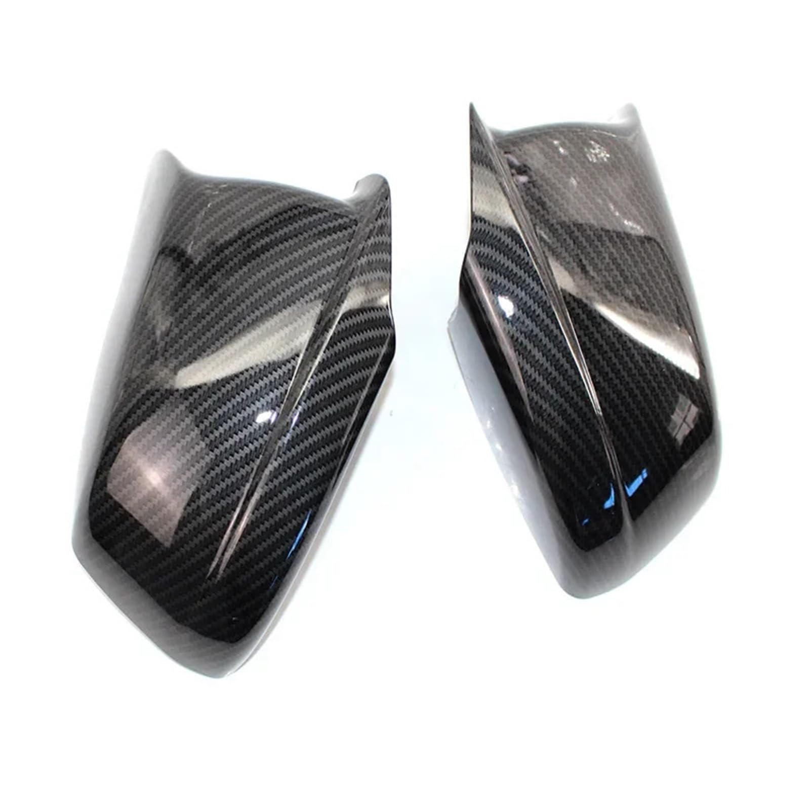 LUOWEINA Rückspiegelkappen, passend for BMW, F10 5-Serie 2011–2013 Pre-LCI, Paar schwarze Carbonfaser-Optik, Ersatz for Autotür-Außenspiegelabdeckungen Autospiegelabdeckung(Carbon Fiber Look) von LUOWEINA