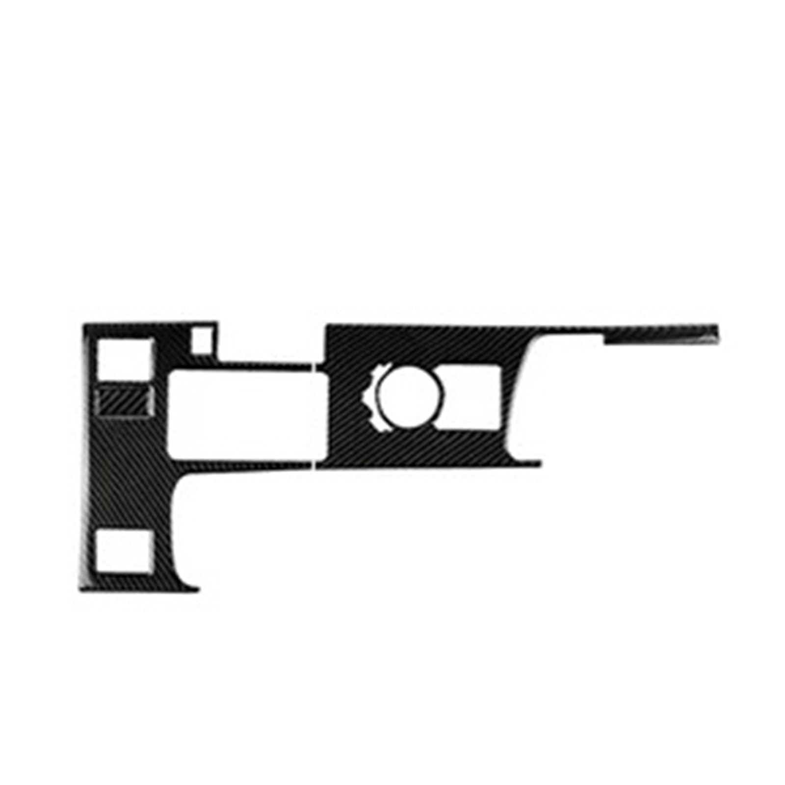 LUOWEINA Zentrale Schalttafel-Zieraufkleber, passend for Lexus, IS250 2013–2020, Kohlefaser-Abdeckungsrand, Auto-Innenzubehör, dekorativ Aufkleber für die Schalthebelmitte(B Black RHD) von LUOWEINA