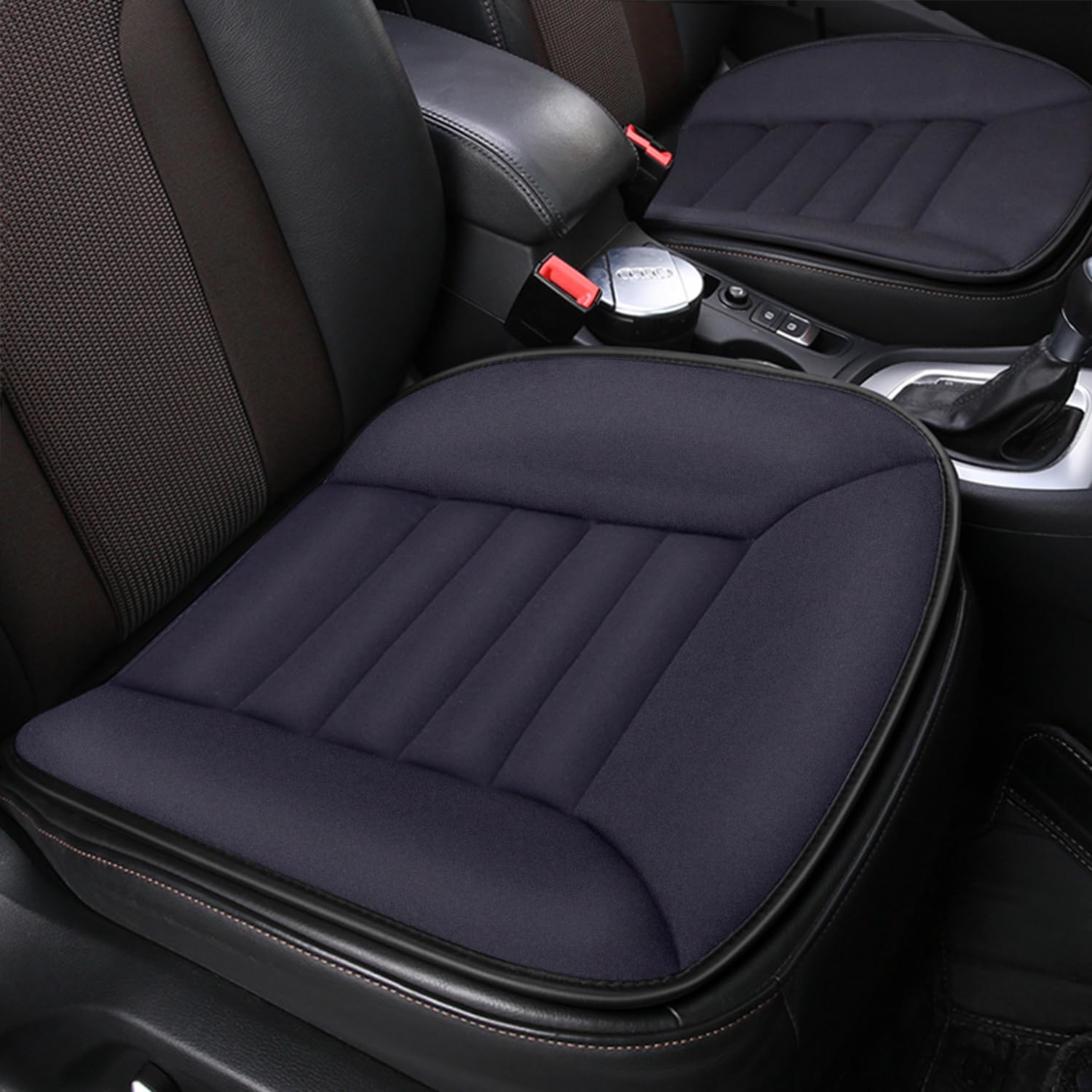 LUSRAIT 1 Pack Auto-Sitzkissen mit Comfort Memory Foam, Sitzkissen für Auto und Bürostuhl, Grau von LUSRAIT