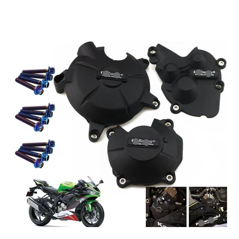 Motorkurbelgehäuse-Schutz Für Motorräder Motor Abdeckung Schutz Fall Für Fall Für Kaw&asaki ZX6R / ZX636R / ZX6RR 2007-2024 Motor Abdeckungen von LUTFI