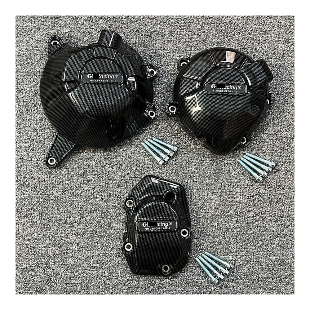 Motorkurbelgehäuse-Schutz Motorrad Motor Schutz Für Kaw&asaki Z900 2017-2024 Moto Schutzhülle Motor Abdeckung Set Fall Carbon Fiber Texture von LUTFI