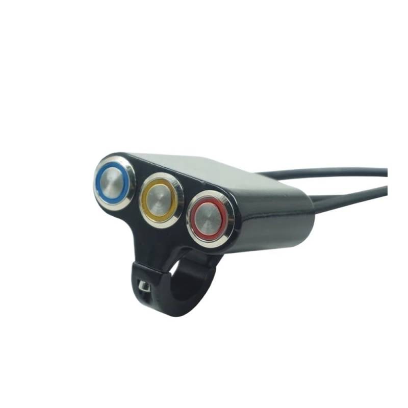 Motorrad Lenker Start Schalter 22mm Motorrad Schalter Lenker Nebel Licht Horn Start Kill Schalter Taste Mit Anzeige Universal Für Für Yam&aha von LUTFI