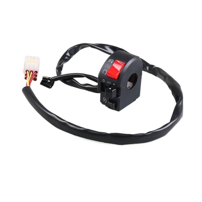 Motorrad Lenker Start Schalter Motorrad 7/8 "Lenker Control Schalter Horn Blinker Scheinwerfer Nebel Lampe Start Schalter Stecker Push Button Schalter von LUTFI