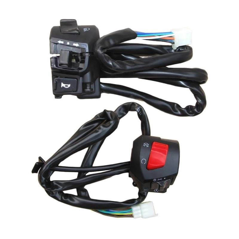 Motorrad Lenker Start Schalter Motorrad Motorrad Hupenknopf Blinker Licht Starten Lenker Controller Schalter Für SU&ZUKI QingQi QM200GY GXT200 von LUTFI