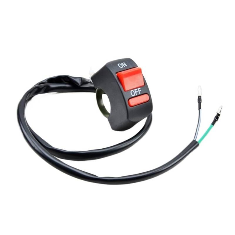 Motorrad Lenker Start Schalter Universal Motorrad Lenker Blinkschalter Moto Lichtschalter EIN AUS-Taste ATV DC12V/10A Zweiadriges Kabel Motorradzubehör von LUTFI