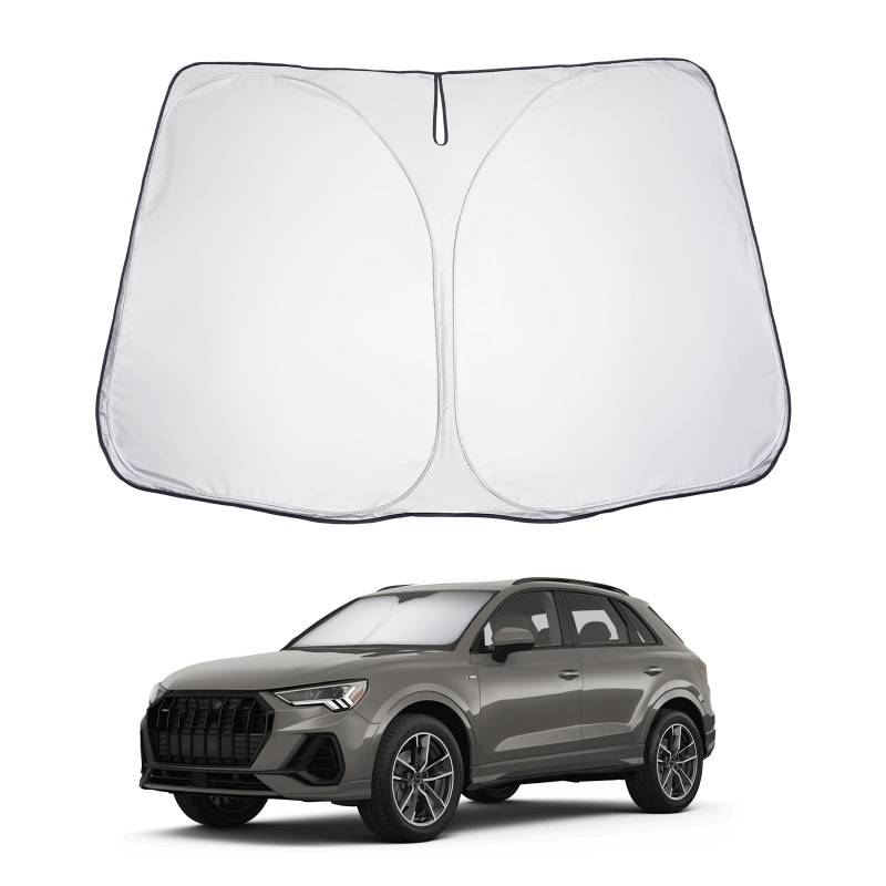 LUWU Kompatibel mit Audi Q3 F3 8U 2013-2023 2024 Frontscheibe Sonnenschutz Auto UV-Schutz Auto Sonnenblende Windschutzscheibe Sonnenschirm Audi Innen für Sommer von LUWU