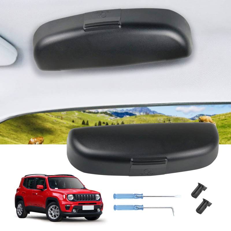 LUWU Kompatibel mit Jeep Renegade BU 2015-2022 Auto Sonnenbrillenhalter Auto Brillenhalter,Sonnenbrillenhalterung Brillenetui Innenraum Accessoires Zubehör,Auto Glasses Case von LUWU