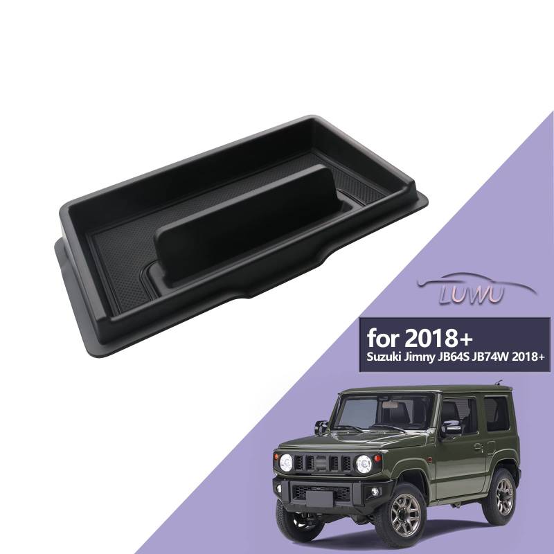 LUWU Kompatibel mit Suzuki Jimny JB64S JB74W 2018-2021 2022 2023 Armaturenbrett Aufbewahrungsbox,Auto Mittelkonsole Armlehnen Handschuhfach Organizer für Zubehör Tuning mit Rutschfester Matte von LUWU