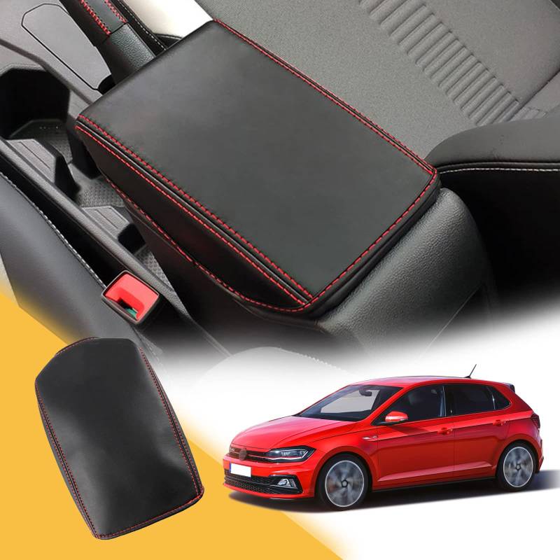 LUWU Polo/Taigo/Seat Ibiza 6 / Seat Arona KJ7 FR 2018-2023 2024 Armlehnenbezug Armlehnen überzug für Mittelarmlehne Bezug Mittelkonsohle Kissen Armlehn Armrest covera Auto zubehör Accessoires von LUWU