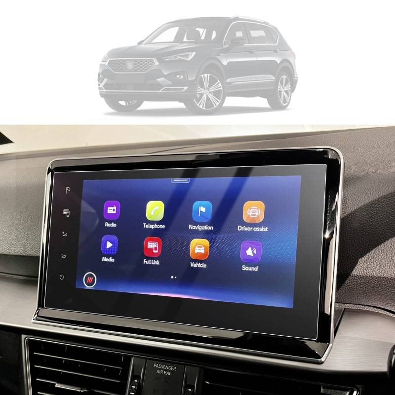 LUWU Seat Tarraco 2021+/ Seat ibiza/Seat Arona 2022 2023 2024 Auto Navigation Schutzfolie PET Displayschutzfolie 4H Schutzfolie Bildschirmfolie 9.2 Zoll GPS Transparent Displayschutzfolie Zubehör von LUWU