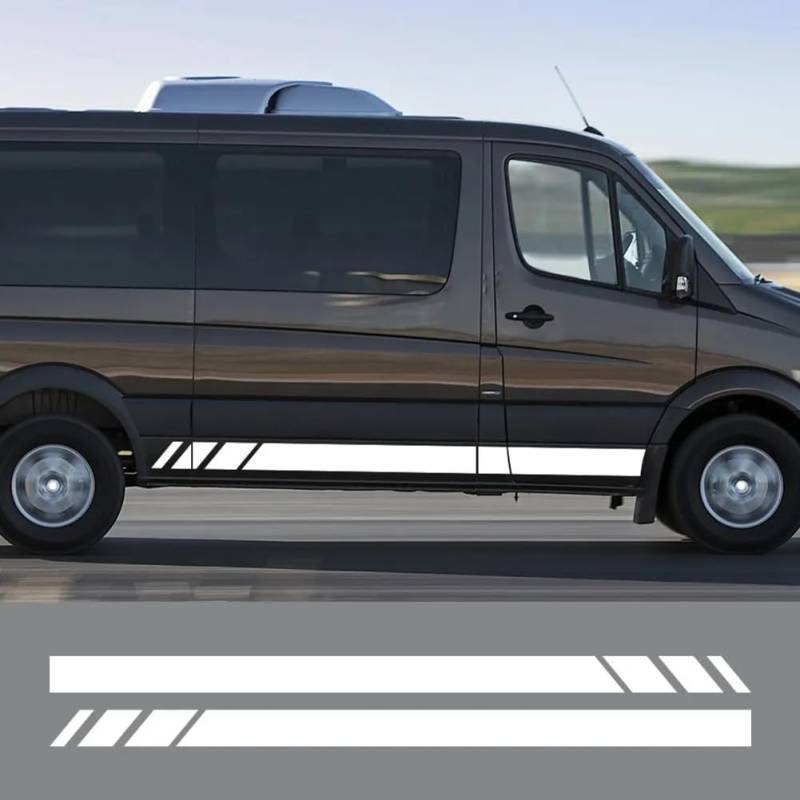 2 STÜCKE Autotür-Seitenaufkleber, Für Maxus V80 Camper Cargo Van Teile Liniengrafiken Streifen Vinyl Aufkleber Tuning Autozubehör von LUZAOQ