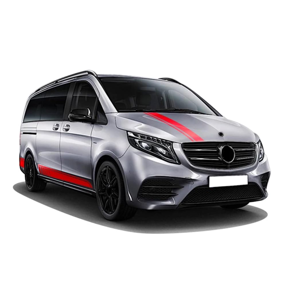 3-teiliger Seitenstreifen-Aufkleber für die Motorhaube, für B=ENZ V-Klasse W447 Vito Viano 2014-heute AMG-Zubehör von LUZAOQ