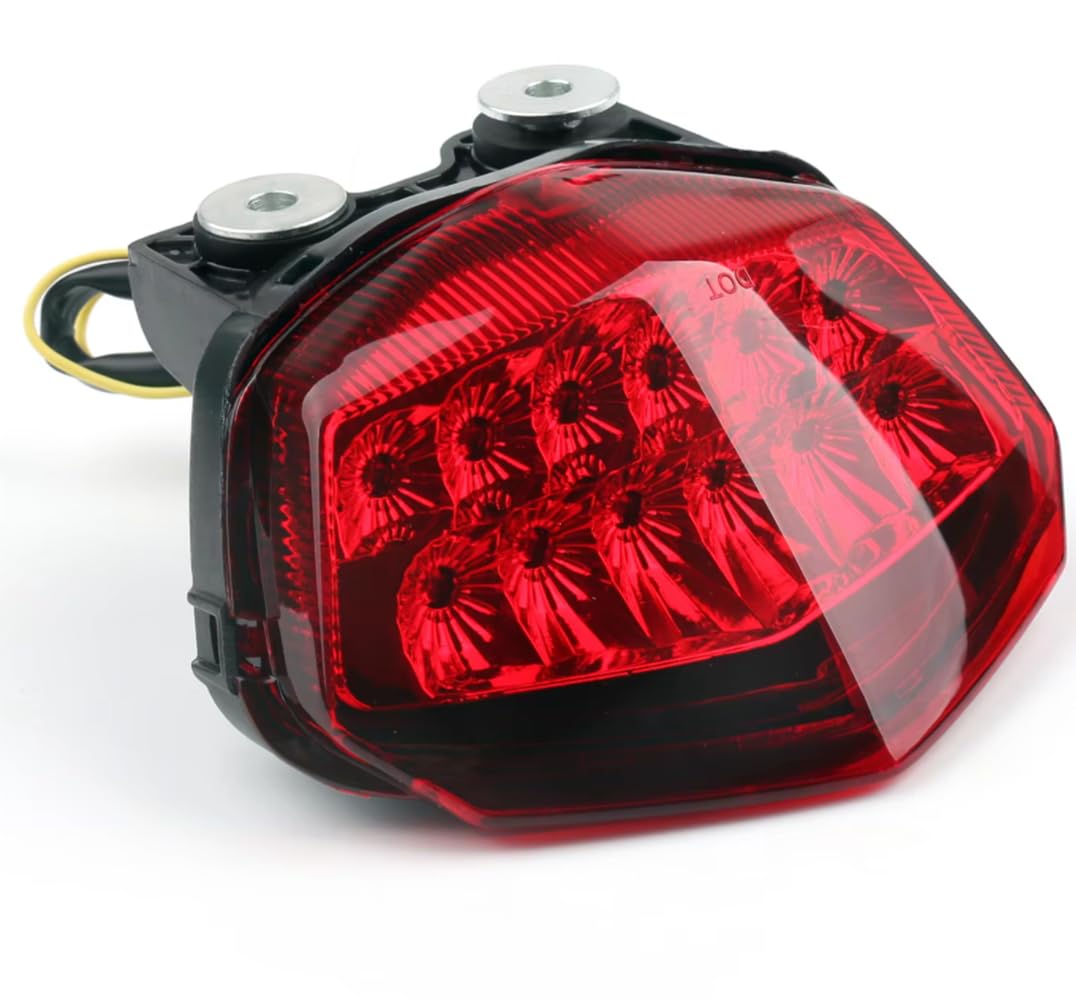 LUZAOQ 1 Stücke LED Rücklicht Bremse Blinker Für Kawasaki NINJA EX250 ZX 250R 2008 2009 2010 2011 2012 Rot von LUZAOQ