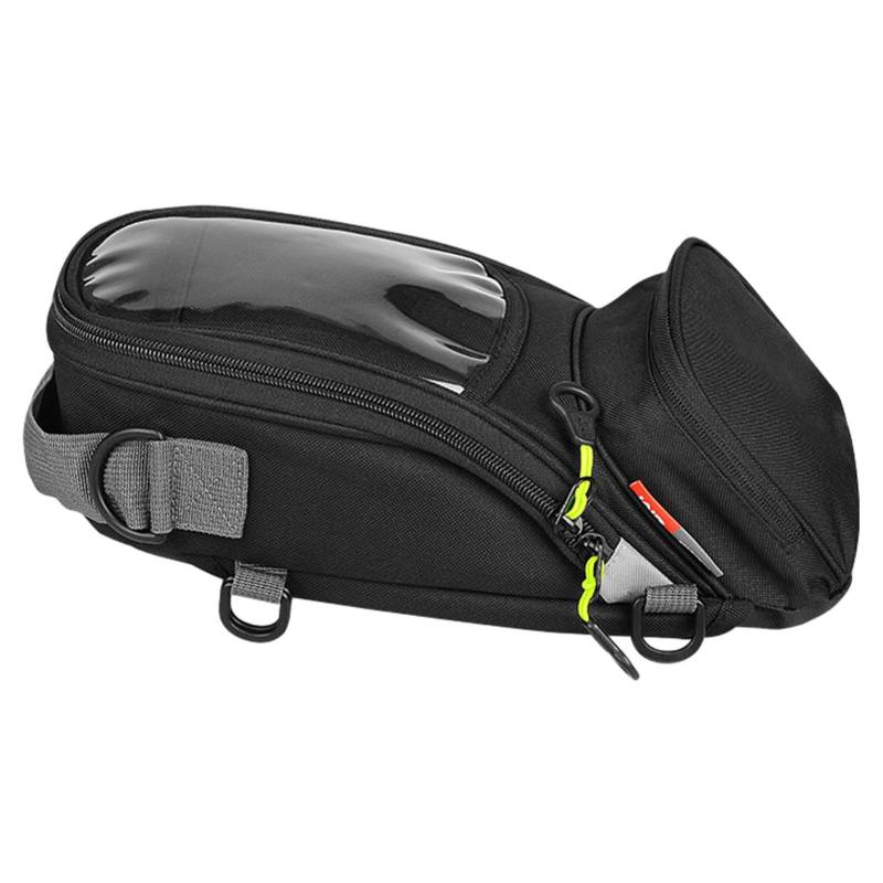 LVTFCO Magnetische Tankrucksäcke für Motorräder, rutschfeste Schwarze Motorradtasche, Starke magnetische Tasche für Motorradzubehör, passend für die meisten Motorräder, Touchscreen-Design, kompakte von LVTFCO