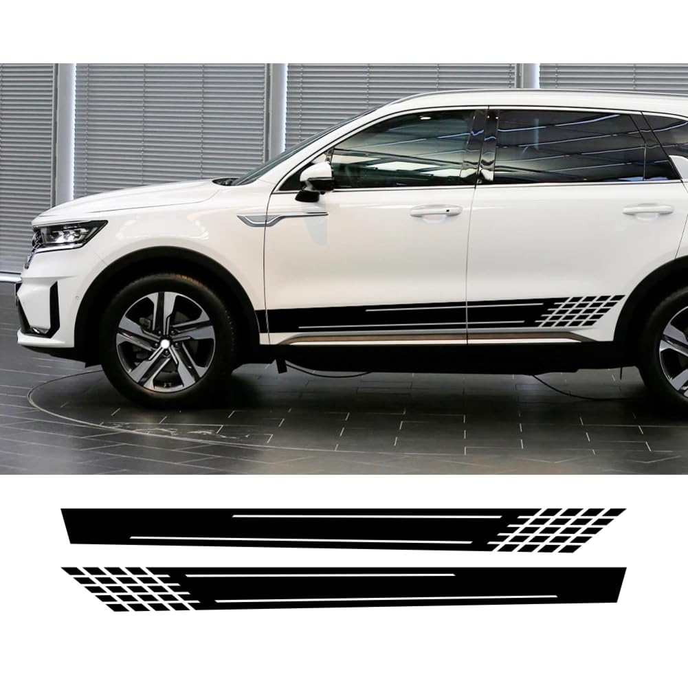 2 STÜCKE Auto Seitenschweller Streifenaufkleber, Für KIA Sorento Zubehör Sport Dekor Auto Vinyl Film Aufkleber von LWAILJH