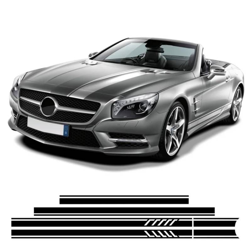 Cay Styling Edition 1 Streifenaufkleber, Für M=ercedes B=ENZ SL Klasse R230 R231 SL500 SL350 AMG Türseitenschweller, Für Aufkleberzubehör von LWAILJH