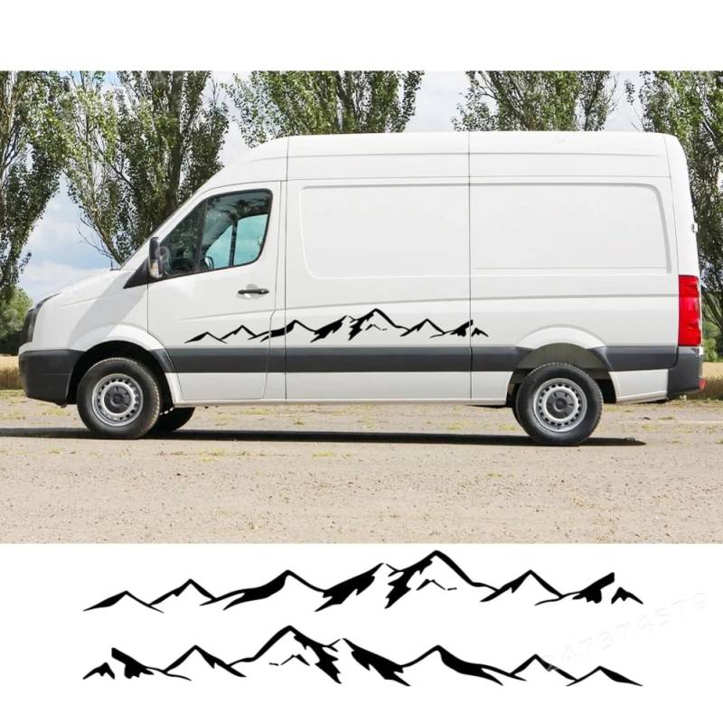 DIY Mountain Styling Autoaufkleber, Für VW Crafter, Für F=ord Transit, Für Peugoet, Für Boxer, Für Renault, Für Trafic Camper Van Vinyl Aufkleber von LWAILJH