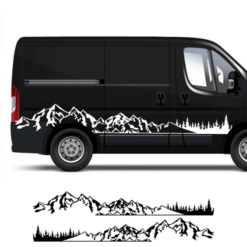 Mountain Styling Autoaufkleber, Für Peugeot, Für Boxer III 3 Camper Van Dekor Wohnmobilgrafiken, Für Kit Vinyl Aufkleber Auto Tuning Zubehör von LWAILJH