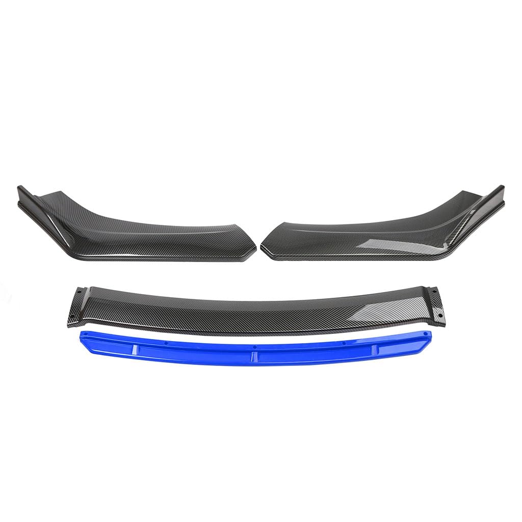 für BMW 1 Series E82 4 door 2007-2011, Auto Frontlippe Frontspoiler Antikollisionsschutz Frontstoßstange Spoiler Lippe Zubehör,Carbon Fiber-Blue von LWKJDHS