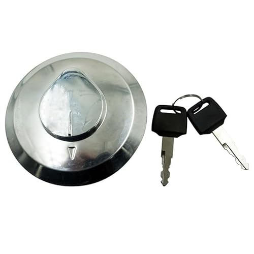 Kraftstofftank-Abdeckkappe 1Set Motorrad Teile Ersatz Aluminium Kraftstoff Gas Tank Cover Lock Tankdeckel Set Mit Zwei Schlüssel Für H&ond&a König 125 CBT125 von LWNHYQPS