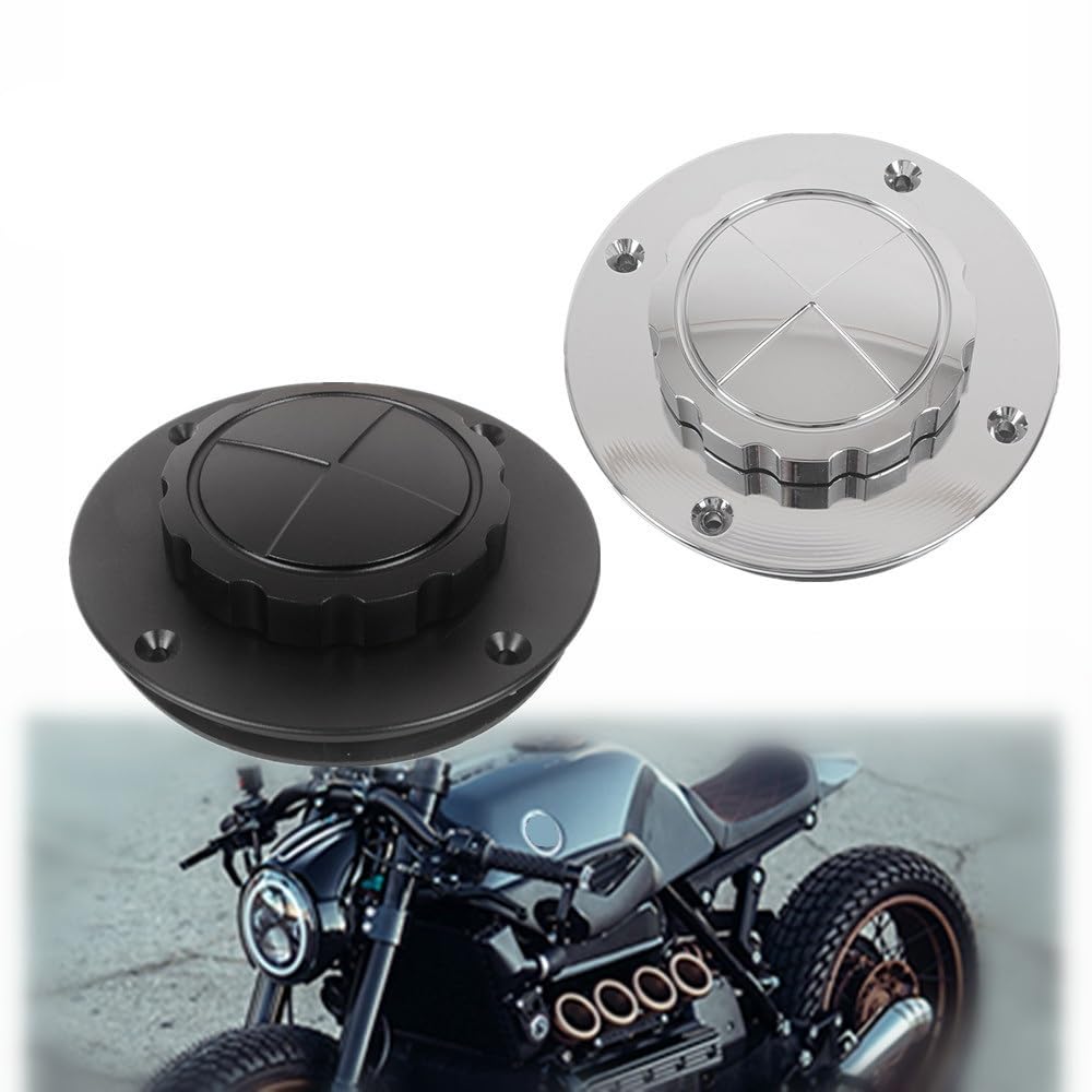 Kraftstofftank-Abdeckkappe MOTO4U Für B&M&W K100 K100LT K100RT K1100RS K75 K1 Cafe Racer Motorrad Aluminium Kraftstofftank Tankdeckel Abdeckung Schnell Entfernen von LWNHYQPS