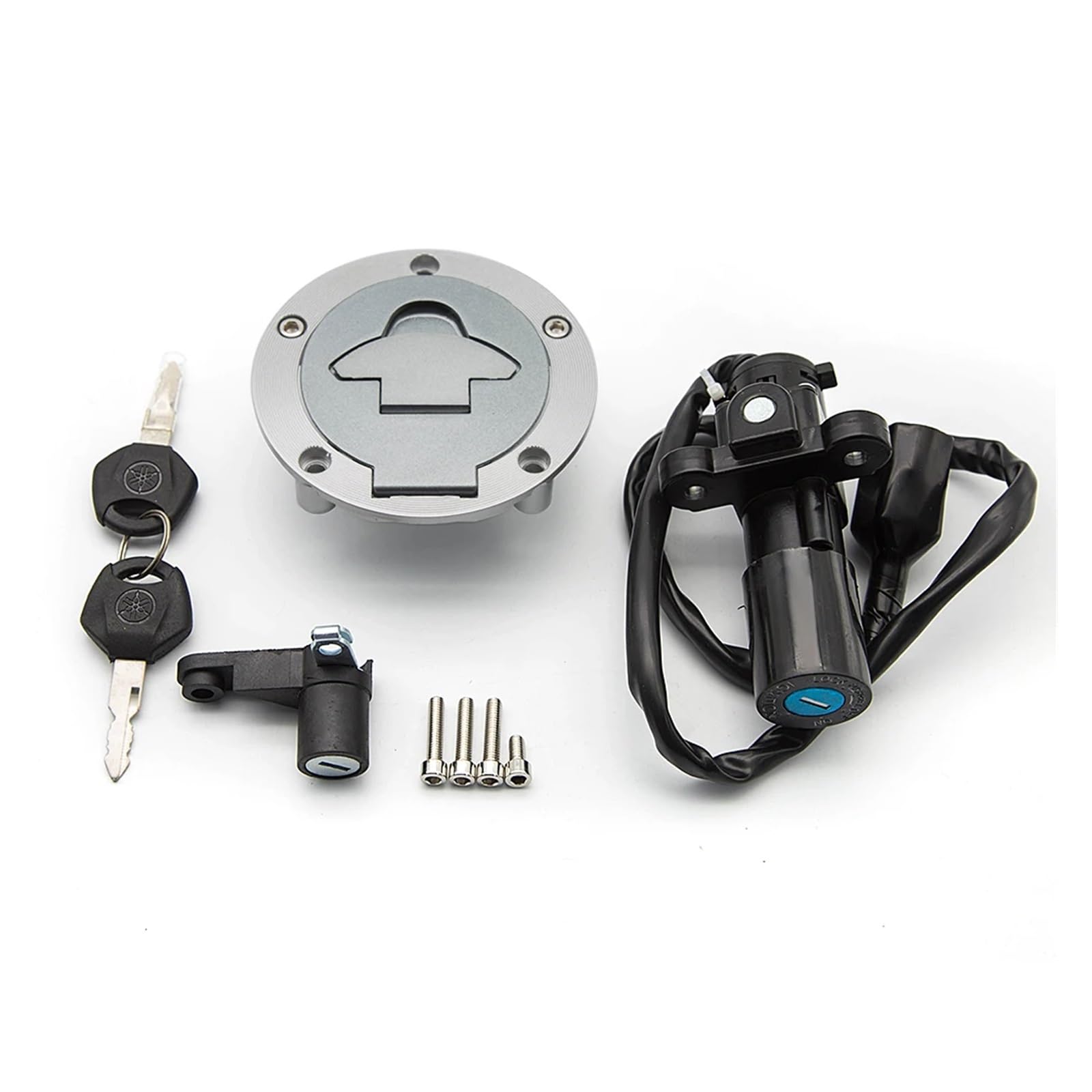 Kraftstofftank-Abdeckkappe Motorrad Zündschloss Kraftstoff Gas Tankdeckel Sitz Schloss Schlüssel Set Für Ya&maha YZF-R25/R3 2015-2019 2015 2016 2017 2018 2019 von LWNHYQPS