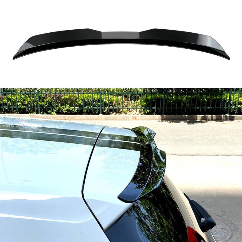 Auto Heckspoiler Spoiler für Nissan Micra K14 K13 C+C 2005-2018 2019 2020 2021 2022, Auto KofferraumSpoiler Heckflügel Lippe Spoiler Dachspoiler Styling Zubehör,Bright Black von LWWNNFC