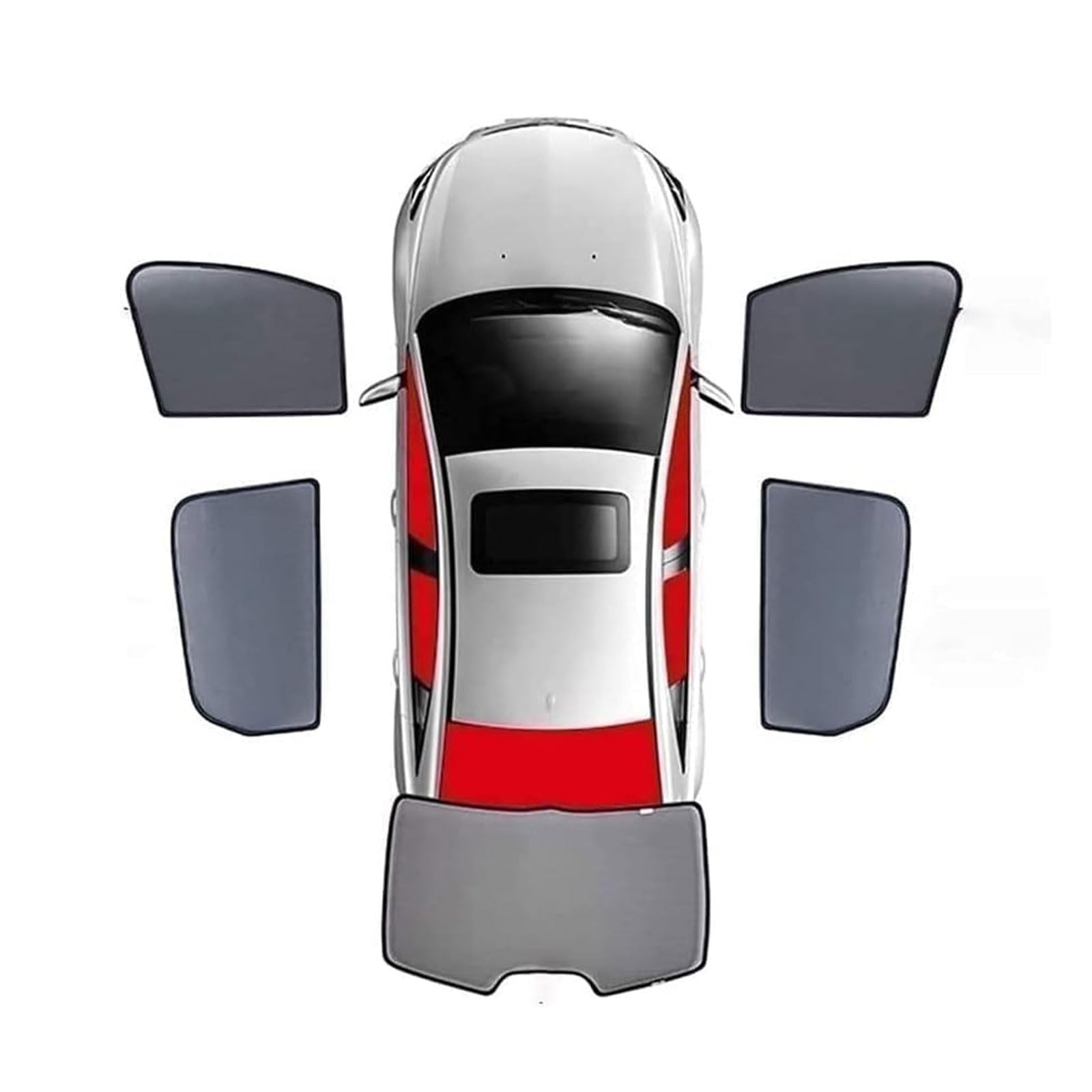 Sonnenschutz Auto für Renault Kadjar, Seitenscheibe Auto Sonnenschutz UV-Schutz Wärmeisoliert Schutz der Privatsphäre Zubehör,5pcs-wholecar von LWWNNFC