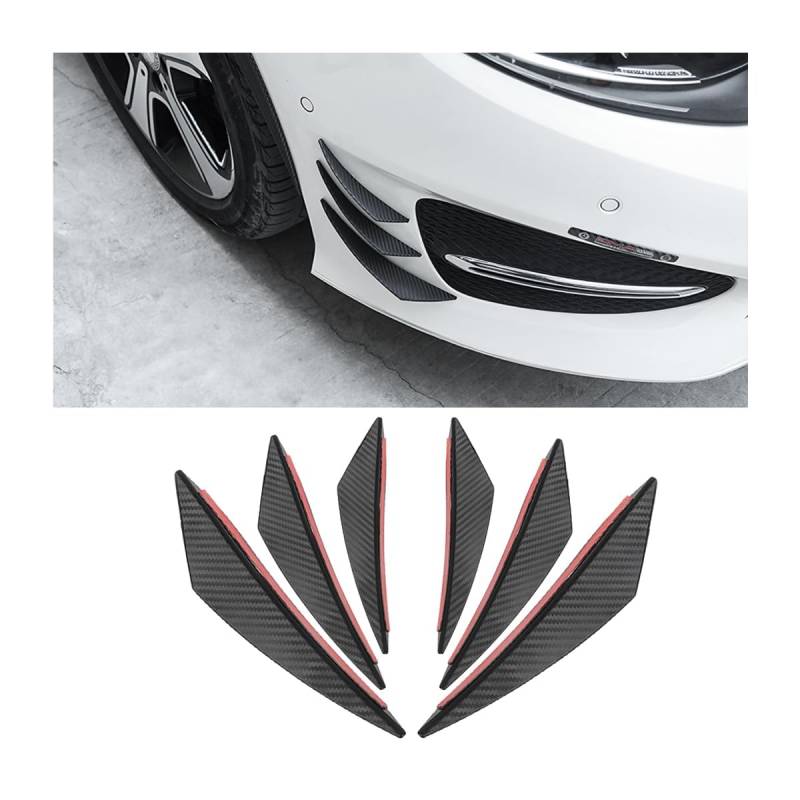 Maßgeschneidert Auto Front Bumper Lip Splitter für Mercedes-Benz R Class 2010-2017,6 Stück Auto Frontspoiler,Auto Anti Collision Strip Dekoration Zubehör,B-Carbon Fiber von LXBSXY