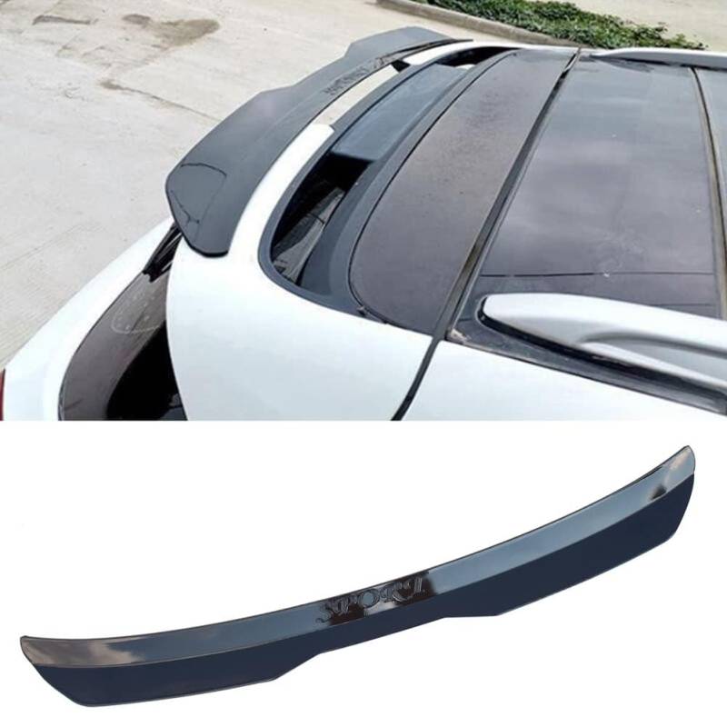 Maßgeschneidertes Auto Heckspoiler für Ford Ecosport (2014+), ABS Dachspoiler Kofferraumspoiler Hinten Stamm Spoiler Flügel Heckflügel Lippe Styling Zubehör,R/Glossy Black von LXBSXY