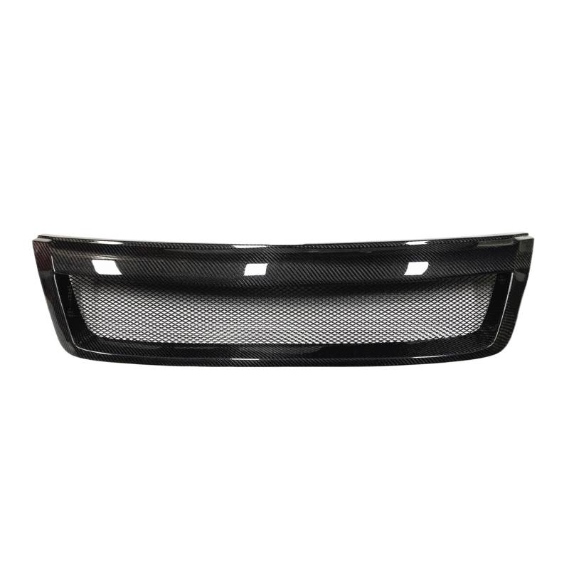 Fiberglas-Kohlenstofffaser-Auto-Frontgrill-Grillverkleidung, obere Stoßstangenhaube, Netz-Autoteil, kompatibel mit Subaru Forester 2009–2013 STI-Stil(Carbon Fiber Look) von LXCHOU