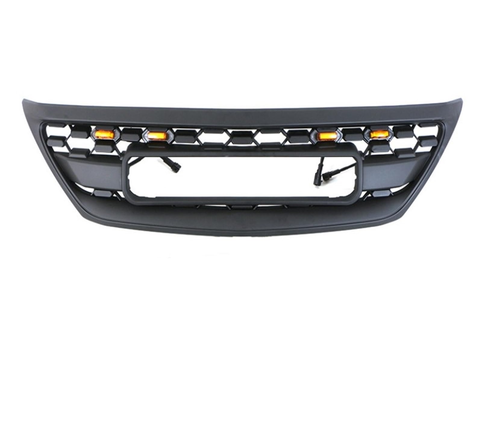 Frontgrill mit bernsteinfarbenen LED-Lichtern, kompatibel for Lexus RX330 RX350 RX400H 04–09, Auto-Frontstoßstange, modifiziertes Renngitter-Zubehör(Black with Lights) von LXCHOU