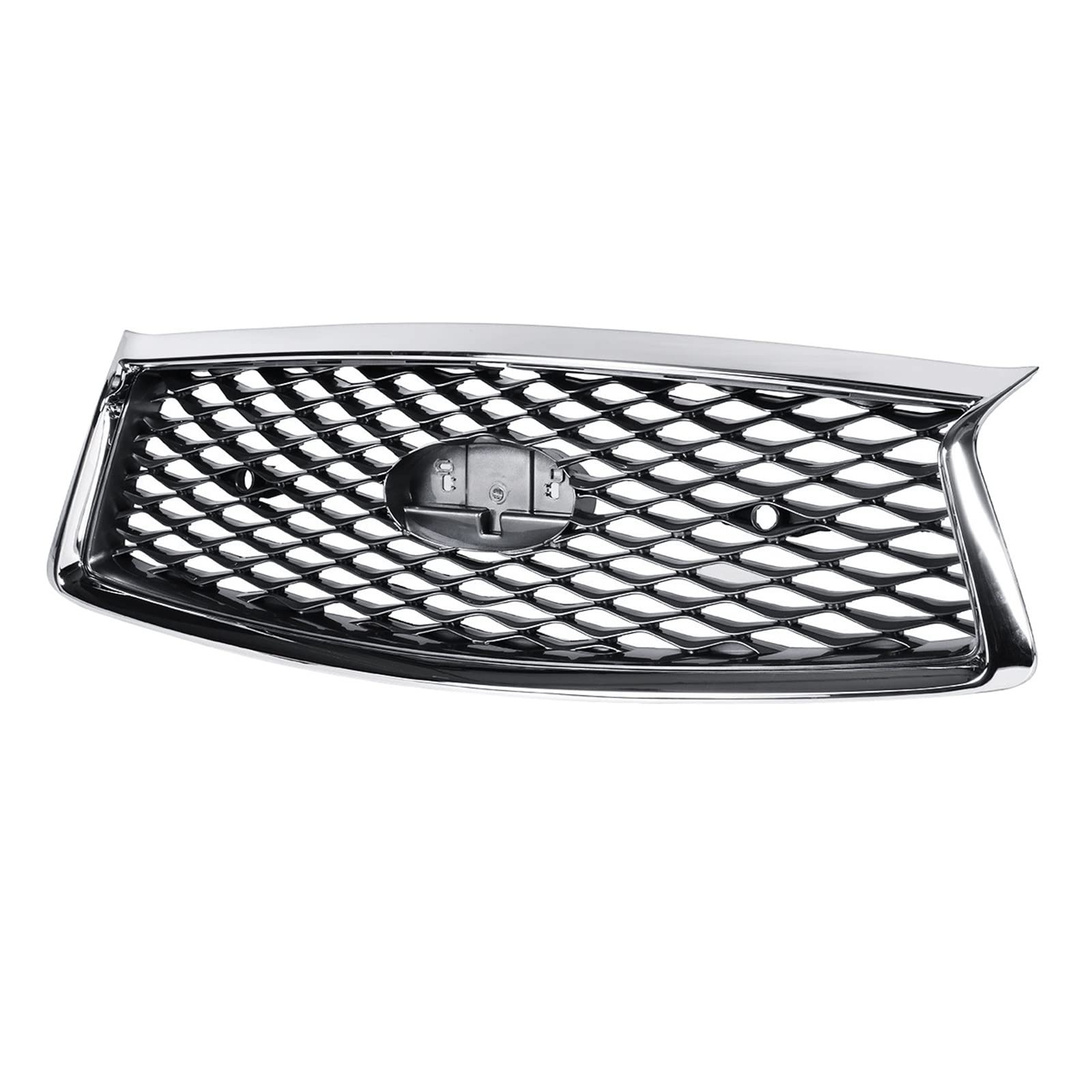 Glänzend Schwarze Auto-Frontstoßstangen-Mittelgrill-Netzverkleidung, kompatibel mit Infiniti Q50 Q50S 2014–2017, 2018–2022, Renngrills(for 18-22year Silver) von LXCHOU