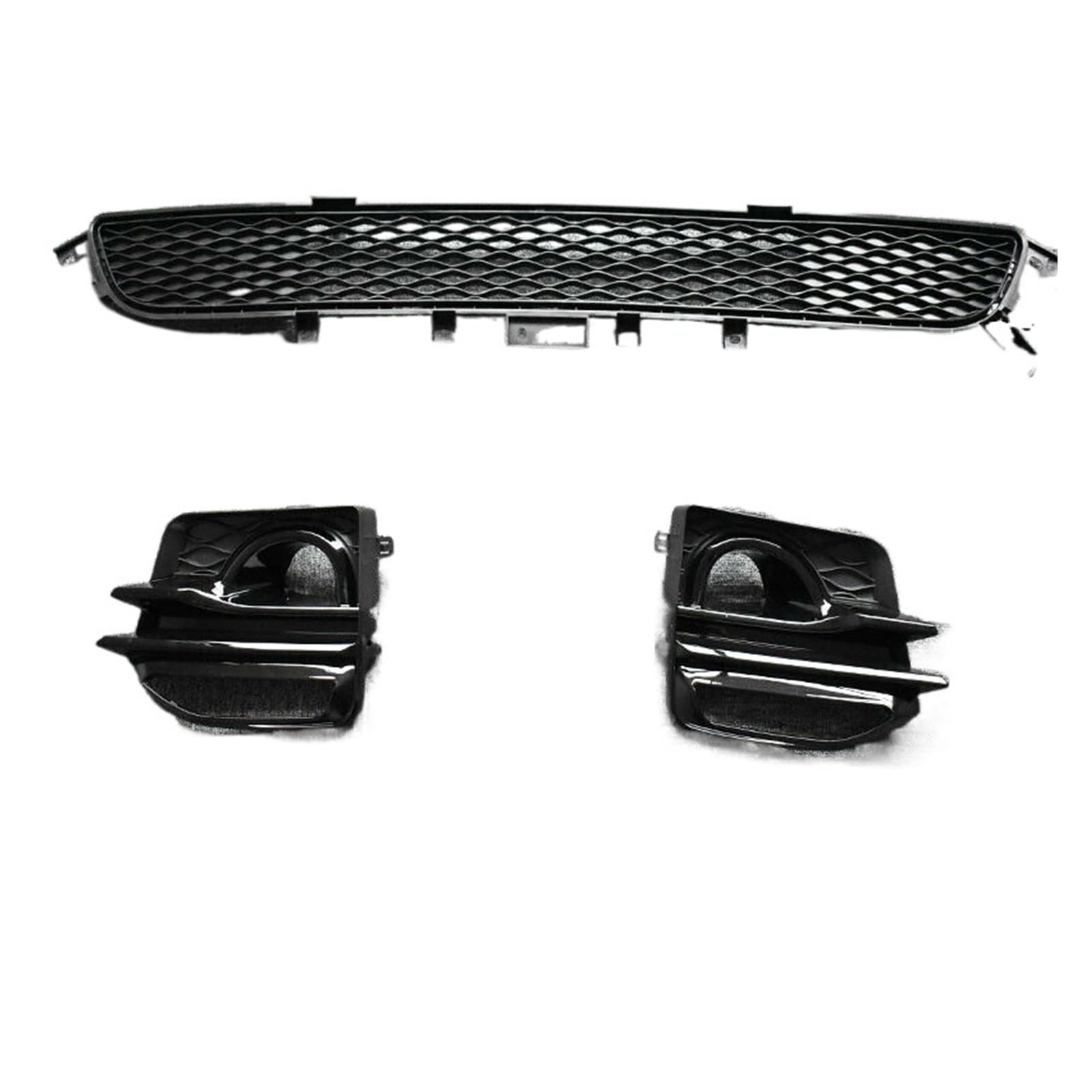 Kompatibel for Infiniti Q50 2014–2017, vorderer unterer Grill + Nebelscheinwerfer-Lampenabdeckung, Stoßstangenhaube, Lüftungsschlitz, Ansaugrahmen, Grillblende von LXCHOU