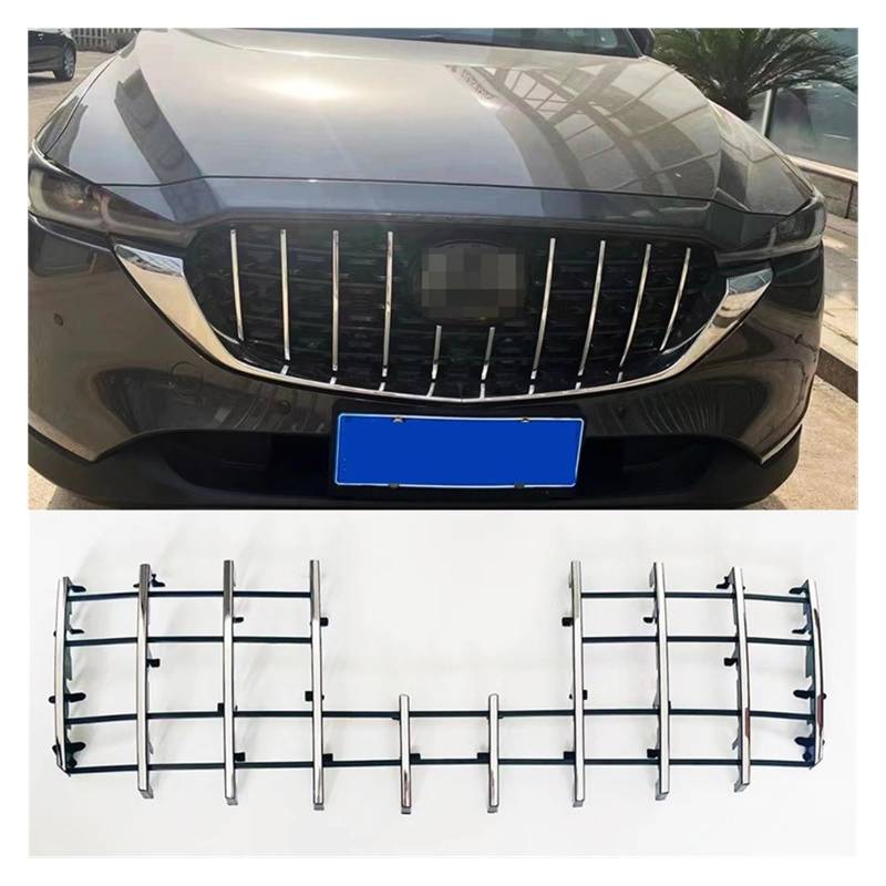 Kompatibel for Mazda CX5 CX-5 2022 2023 Honeycomb Mesh Front Bumper Center Grille Vent Trim Bar von LXCHOU