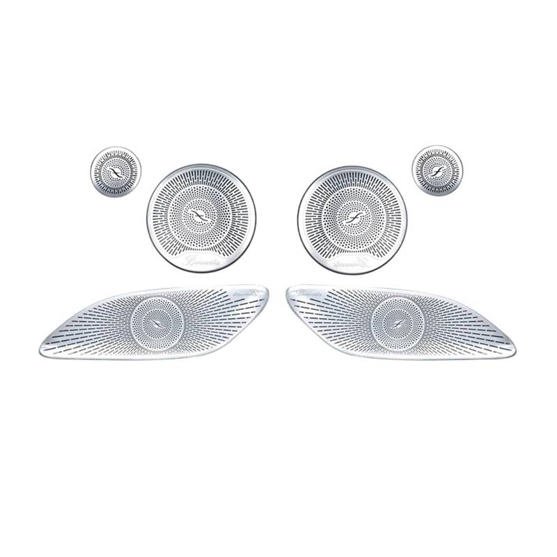 LXCHOU 6 Stück Auto-Lautsprecher-Schutz, Dekoration, Abdeckung, Aufkleber, Innen-Styling-Zubehör, kompatibel for Mercedes Benz E-Klasse Coupe C238 260 300(Silver-6 pcs) von LXCHOU