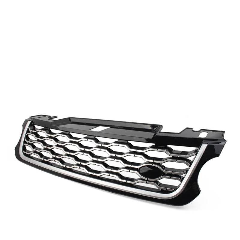 LXCHOU Auto-Frontstoßstangengrill, Lufteinlass-Kühlergrill, kompatibel for Land Rover, kompatibel for Range Rover Sport 2014 2015 2016 2017, LR116508, LR122959(Black Silver) von LXCHOU