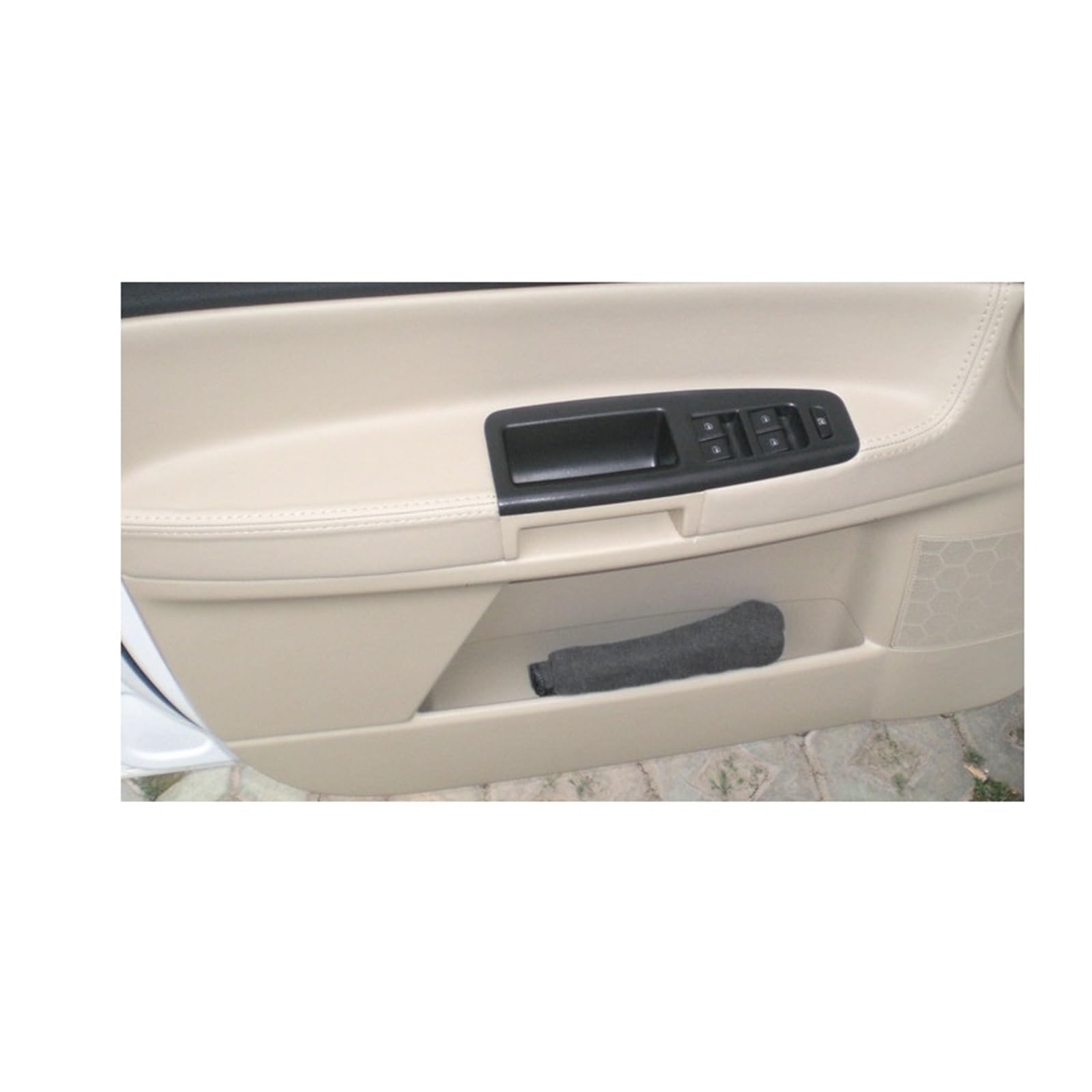 LXCHOU Auto Geändert Zubehör Innen Tür Panel Leder Abdeckung Kompatibel for Vw 2004 2005 2006 2007 2008 2009 Limousine Fließheck AB150(3,Beige) von LXCHOU