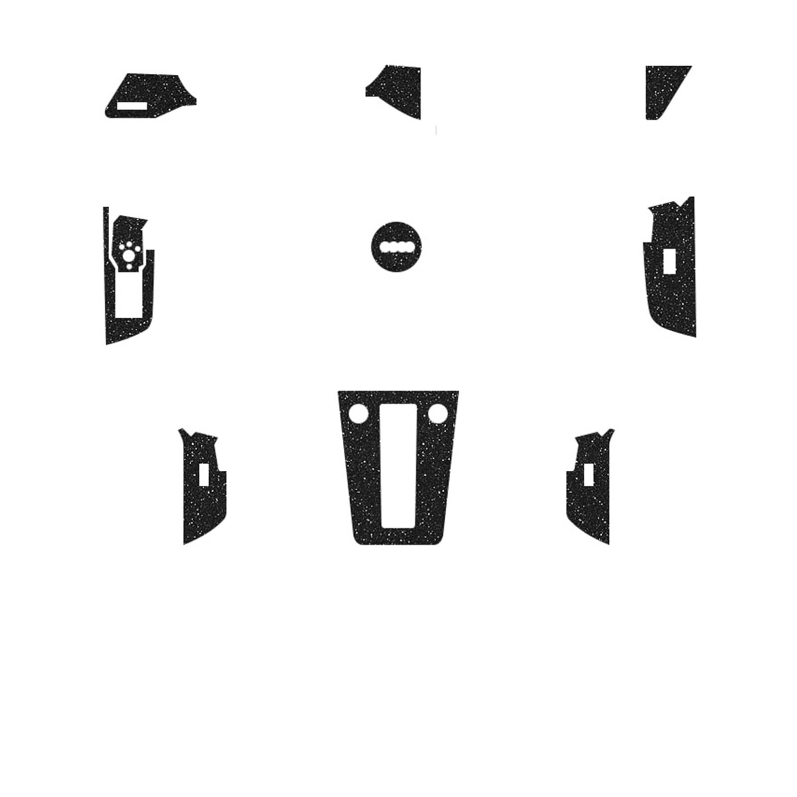 LXCHOU Auto-Innenaufkleber, kompatibel mit Audi A3 8Y 2021–2025, Hebefenster-Panel-Aufkleber, Getriebetür, Lenkrad-Schutzfolie, Auto-Zubehör(Flash Point Black) von LXCHOU