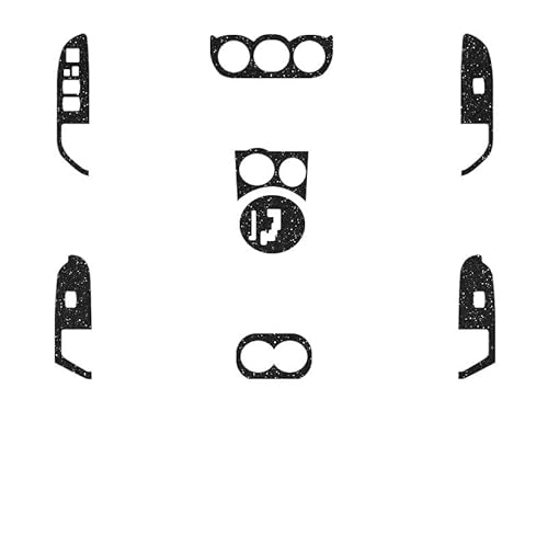 LXCHOU Auto-Innenaufkleber, kompatibel mit Mitsubishi ASX Outlander Sport 2013–2020, Hebefenster-Panel-Aufkleber, Getriebe-Lenkrad-Film-Zubehör(Flash Point Black) von LXCHOU