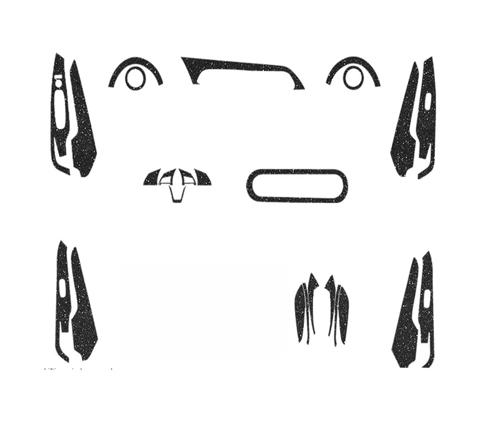 LXCHOU Auto-Innenaufkleber, kompatibel mit Nissan Kicks P15 2016–2025, Hebefenster-Panel-Aufkleber, Getriebe-Armaturenbrett-Folie, internes Auto-Zubehör(Flash Black MT) von LXCHOU