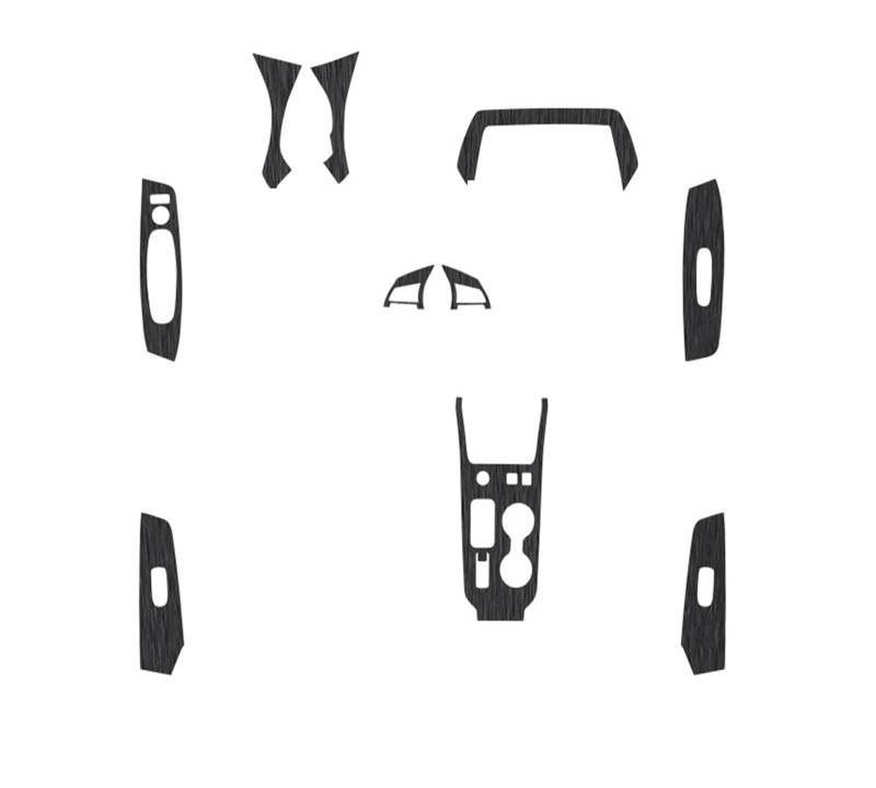 LXCHOU Auto-Innenaufkleber, kompatibel mit Nissan Sentra B18 2020–2025, Hebefenster-Panel-Aufkleber, Innentür, Getriebe, Armaturenbrett, Film, Zubehör(Black E-Power) von LXCHOU