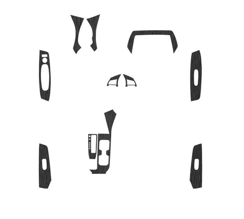 LXCHOU Auto-Innenaufkleber, kompatibel mit Nissan Sentra B18 2020–2025, Hebefenster-Panel-Aufkleber, Innentür, Getriebe, Armaturenbrett, Film, Zubehör(Black Petrol) von LXCHOU