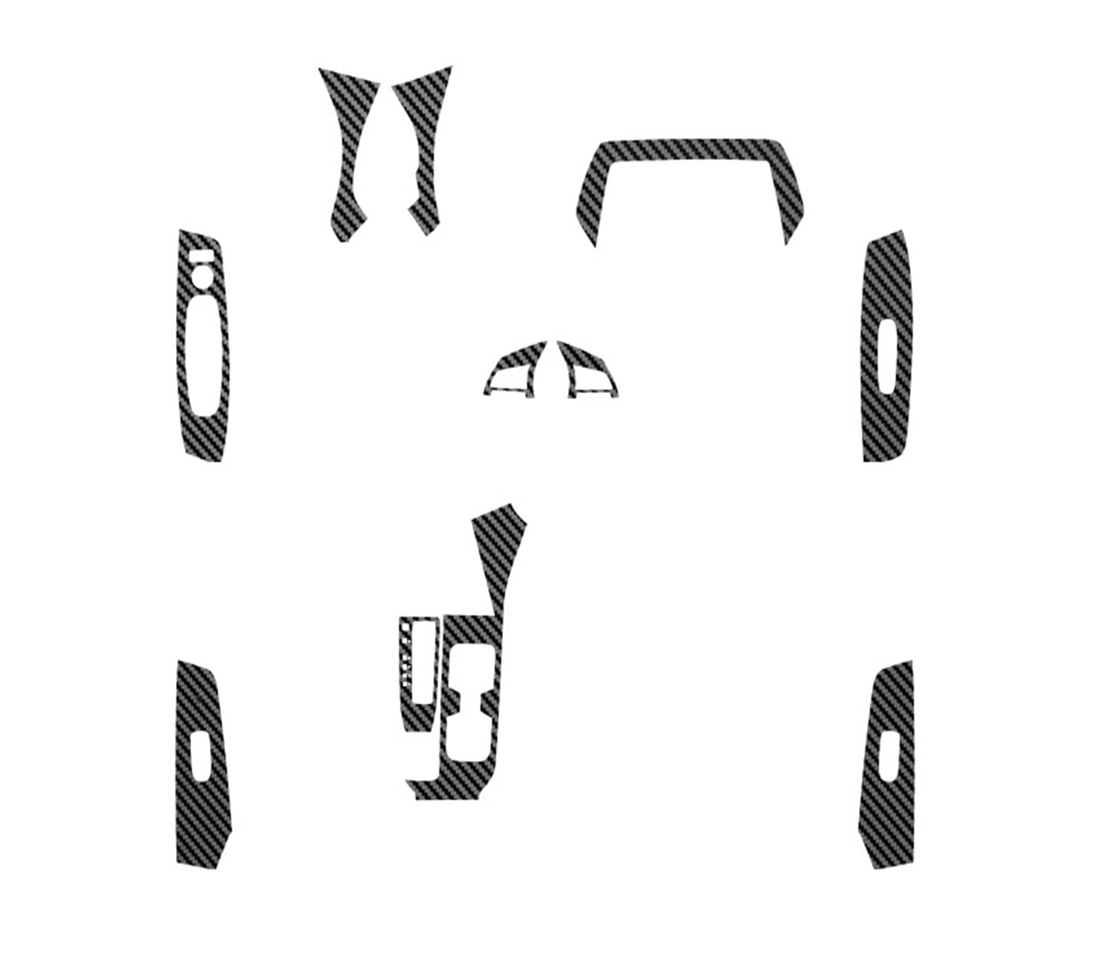 LXCHOU Auto-Innenaufkleber, kompatibel mit Nissan Sentra B18 2020–2025, Hebefenster-Panel-Aufkleber, Innentür, Getriebe, Armaturenbrett, Film, Zubehör(Carbon Black Petrol) von LXCHOU