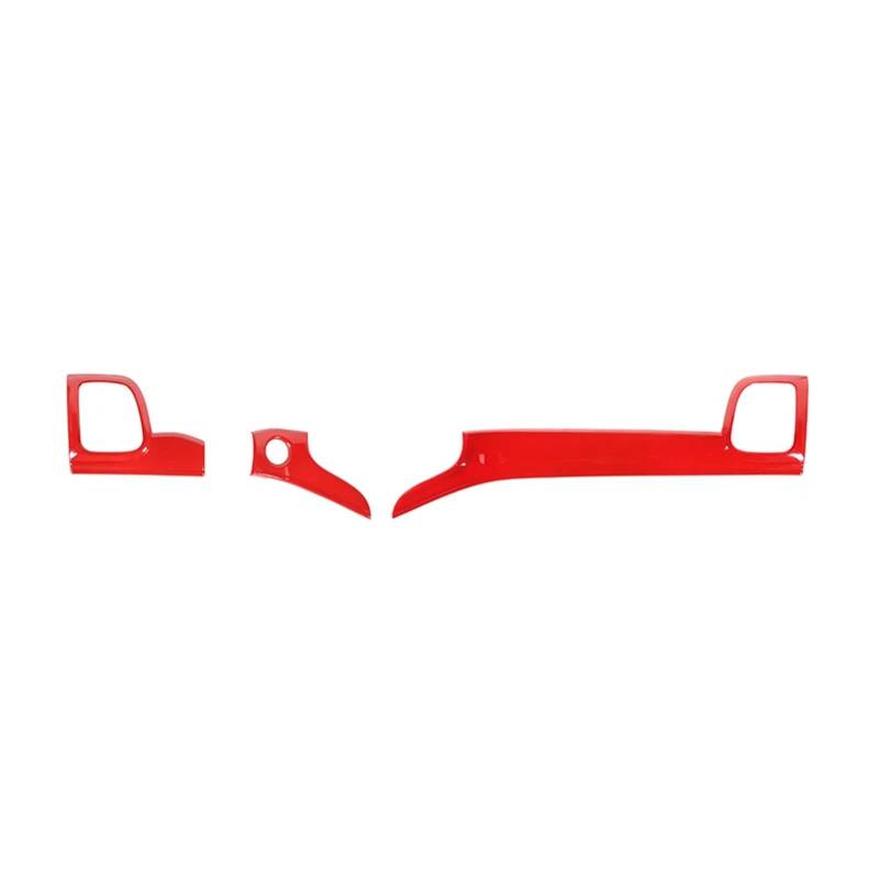 LXCHOU Auto Mittelkonsole Panel Innentürgriff Dekoration Abdeckung Trim Aufkleber Kompatibel for Jeep Grand Cherokee 2011-2020 Zubehör(A Red) von LXCHOU