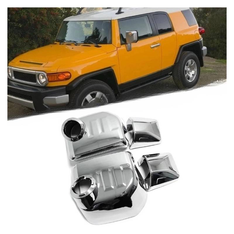 LXCHOU Auto Rückspiegel Kappe Shell Cover Trim Dekoration Schutz Abdeckung Kompatibel for Toyota FJ Cruiser 2007-2018 2019 2020 2021 2022(Sliver) von LXCHOU