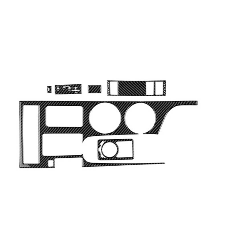 LXCHOU Echte Carbonfaser-Innenverkleidung, kompatibel for Lexus RC300 RC350 RC200T 2015–2018, Zentralsteuerung, Schalttafel, Rahmen, Aufkleber, Zubehör(LHD Black) von LXCHOU