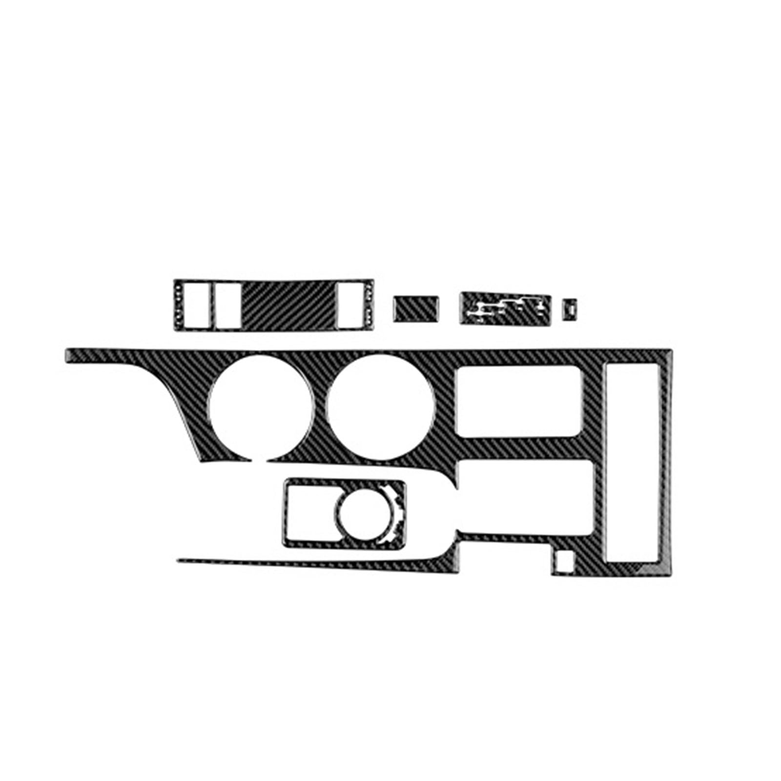 LXCHOU Echte Carbonfaser-Innenverkleidung, kompatibel for Lexus RC300 RC350 RC200T 2015–2018, Zentralsteuerung, Schalttafel, Rahmen, Aufkleber, Zubehör(RHD Black) von LXCHOU