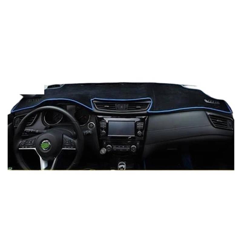 LXCHOU Flanell Dashboard Abdeckung Pad Kompatibel for Nissan T32 2014-2020 Matte Sonnenschutz Bord Abdeckung Teppich Innen(Option 6,Right Hand Drive RHD) von LXCHOU