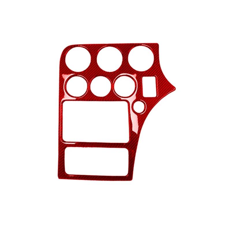 LXCHOU Kompatibel for Alfa Romeo 159 2005–2023, Kohlefaser-Zentral-CD-Radio-Luftauslass-Panel, dekorative Abdeckung, Auto-Innendekorationsaufkleber(Red RHD) von LXCHOU